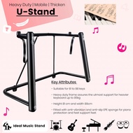 U Keyboard Piano Stand, 61-88 Key Heavy Duty Digital Piano Keyboard Stand, Piano Stand U Style Elect