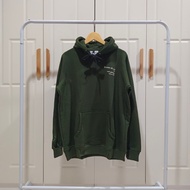hoodie sweater jaket ih nom uh nit hijau army - hijau army m