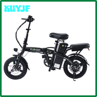 KUYJF 16 Inch Bilateral Pedal Folding Electric Bike Portable Two-Wheeled Adult Work Riding Foldable Electric Bike HETZF