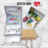 Mini Pharmacy Fullset With Medicine Contents Hampers/ Medicine Mini Pharmacy Gift for Beloved People