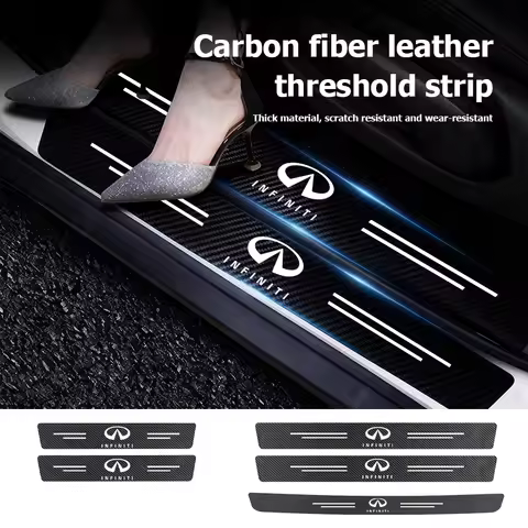 For Infiniti New Car Door Sill Plate Sticker Anti-scratch Strip Trunk Protection Decals Q30 Q50 Q60 