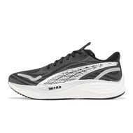 Puma Jogging Shoes Velocity Nitro 3 Black White Silver Reflective Road Running Nitrogen Men's [ACS] 