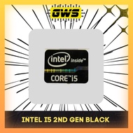 Original Intel i5 2ND GEN BLACK Logo Sticker for Laptop/Desktop