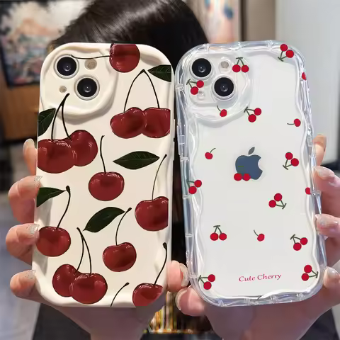 Cherry Cases For OPPO Reno 14F 12F 11F 13F 13 14 12 11 A5 Pro A58 A78 A38 A79 A60 Realme C53 C55 C65