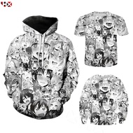 Hx Ahegao Hentai Anime 3D Print T-shirt Sweatshirt Hoodie