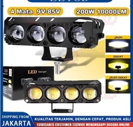 Lampu Tembak Led Foglamp CR7 SQL 3 Mata Laser Gun Putih Kuning 2 Warna Waterproof CR7 Lampu Tembak 3
