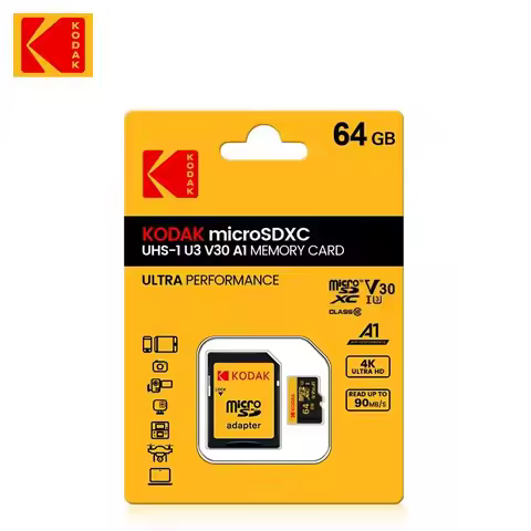 KODAK Micro SD Memory Card 512GB 256GB UP TO 90MB/s Class10 U3 32GB 64GB 128GB TF Card 4K HD For USB