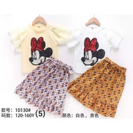 J. Sr352 Uk 4-9 yrs / mickey motif girls skirt suit / mickey motif girls skirt suit /