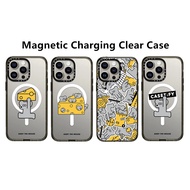CaseTifg Brand Cheese Mouse Magnetic Charging Clear Phone Case With Box For iPhone 16 11 12 13 14 15