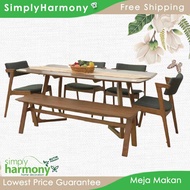 SHSB Dining Table / Set Makan 4 kerusi + bench