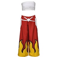 Poetic Walk Anime Womens Red Uniform Cosplay Erza Scarlet Cosplay Costume Fight Outfit