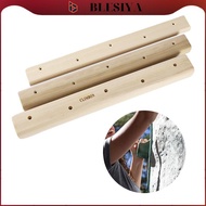 blesiya 3x Wooden Rock Climbing Holds Set Hang Board Trainer Climbing Hangboard for Practice Climbin
