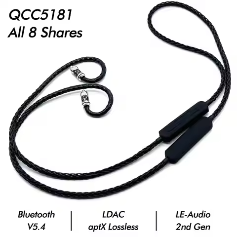QCC5181 LDAC Wireless Module Bluetooth-Compatible 5.4 Earphone Detachable Cable aptX Voice cVc10.0 H