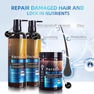 Keratin Smooth Shampoo 900ml/Keratin Smooth Conditioner 900ml/Keratin Smooth Treatment 1000ml 3in 1SAT