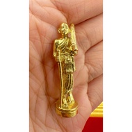 T Thailand Amulet Pure Bronze Amulet Phra Sivali (Sivali Venerable) Thai Bronze Medal 3.5cm