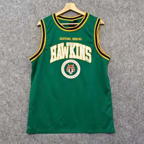 Hawkins Indiana High School Basketball Shirt Men's Tiger Fashion Tank Top