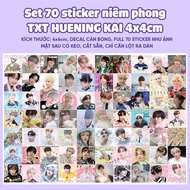 Set of 70 pre-cut TXT HUEENING KAI 4x4cm sealed stickers