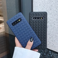 Samsung Galaxy Note 20 Ultra Note 10 Lite Note 10 Plus Note 9 8 Leather Breathable Weaving Grid Phone Case