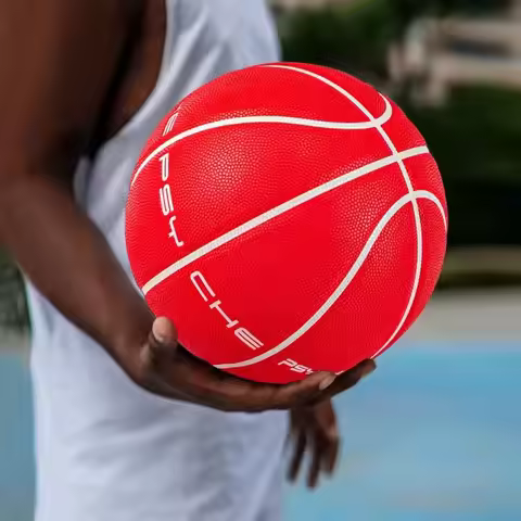 PSYCHE PU Leather Basketball 3-Layer Anti-Slip Moisture Absorbent Indoor/Outdoor Size 7 Wear-Resista