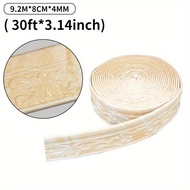 1 Roll (30 Feet/9.2 Meters) Foam Wall Border Sticker Waterproof Decorative Strip Floral Design Suita