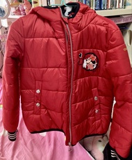 Disney GEOX女童紅色長袖羽絨外套褸（size 8y 130)
