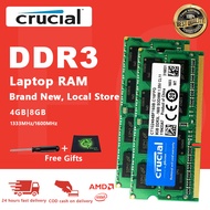 [Local 24H]Crucial Laptop DDR3 RAM 8GB 4GB SODIMM 1600Mhz 1.35V 1.5V DDR3L PC3L 12800S Notebook Memo