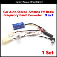 Car Auto Stereo Antenna FM Radio Frequency Band Converter 3 in 1