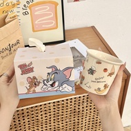 Authentic Tom and Jerry co-branded ceramic cup, high aesthetic value, suitable for home use as a mil