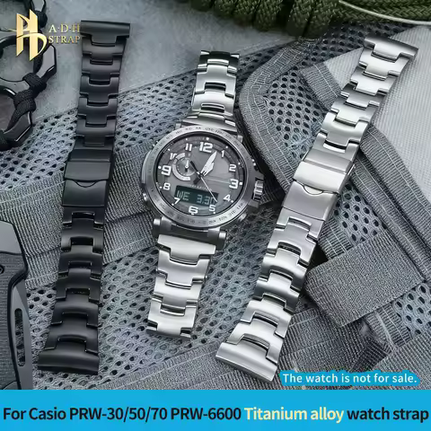 For Casio PRW-30/50/60/70YT PRW-6800/6900 Lightweight Titanium Alloy Watch Strap PRW-6600 PRG-650 Ti