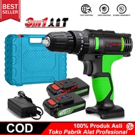 Impact Cordless Drill 48VF / Mesin Bor 2 Baterai tanpa kabel Untuk Tembok Beton