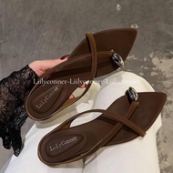 (Clip CASE 2026 - thick feet increase in size) - Pointed Toe Form Clip with 3cm Heel Mixed with Silv