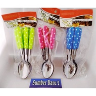 Polka Dot Stainless Steel Tablespoons (6 pieces)