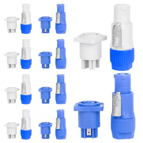 10Pcs 3Pin Speakon Power Connector Male Plug Socket Adapter for XRL Audio Speaker NAC3FCA NAC3FCB NA