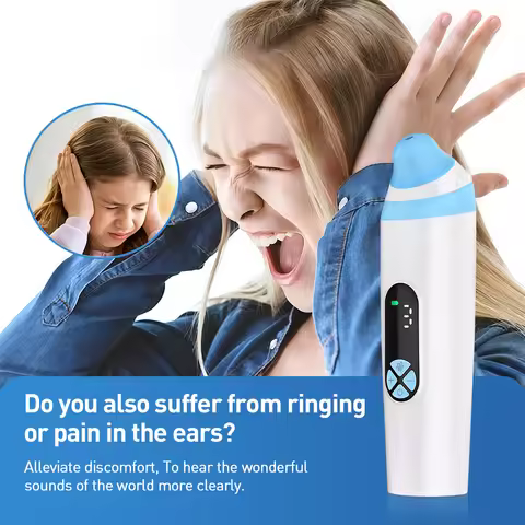 Electric portable ear decompression device eustachian tube dredge balances ear pressure, tinnitus an