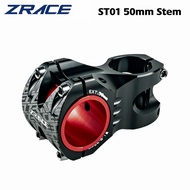 ZRACE MTB 50mm Stem - 0 Degree Ultralight CNC 156g Handlebar for AM/Enduro/DJ (35mm/31.8mm) Caliber 