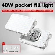 DELMER13P RGB LED Camera Light, 40W 2800-9000K Mini LED Video Lamp, Lightweight 4400mAh Battery Adju