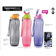 Tupperware Slim Eco Bottle 1L with Straw and Strap/ 1L Slim eco bottle NO STRAW botol air murah botol budak eco bpa free