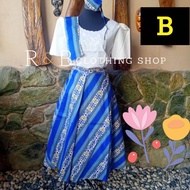 "TEENS/ADULT BAROT SAYA 💕 Checkered-Floral 4-in-1 Kimona and Saya for Women ❤️ Traditional Filipinia