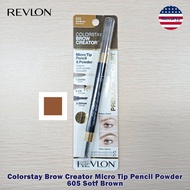 Revlon® Colorstay Brow Creator Micro Tip Pencil Powder 605 Soft Brown เรฟลอน ดินสอเขียนคิ้ว 2 in 1
