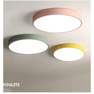 YOULITE Nordic Minimalism Round Metal Led Ceiling Lights Living Room Dimmable Led Ceiling Lamp Bedroom Led Ceiling Light