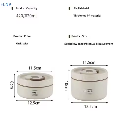 【KC】Portable BPA Free Thermal Lunch Container Set 4 Individual Compartments Keep Warm for School Stu