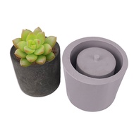 Round  cement flower pot silicone mold home decoration