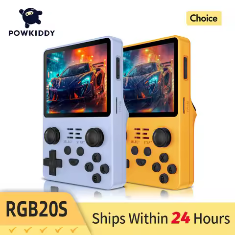 NEW POWKIDDY RGB20S Transparent Handheld Game Console 3.5 Inch 640*480 IPS Screen ArkOS Opendinglinu