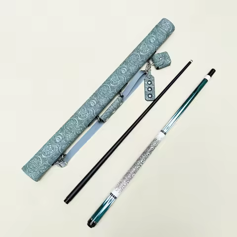 High-Tech Pro Pool Cue 11.5mm Tip, Lizard Grip + Embossed Leather Cue Case