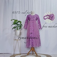 Gamis Anak Kombinasi Tulle Polos/Gamis Pesta Anak Gamis