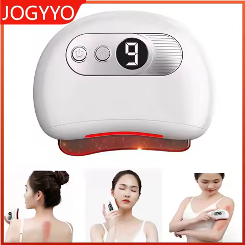 New Electric Guasha Massager Body Scraping Heating Vibration Muscle Gua Sha Face Neck Eye Massage Kn