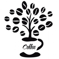 Wall Sticker Cafe Coffee Tree - Wall Sticker - Coffee Tree glass