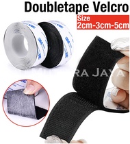 3m double tape velcro doubletape perekat serbaguna lem hook &amp; loop - 2 cm putih