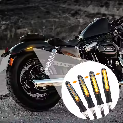 2/4Pcs 12V Motorcycle Turn Signal Lights Universal Turning Lights Indicators Motorbike Daytime LED R
