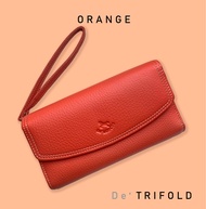 กระเป๋าสตางค์หนังวัวแท้ DeLonchi รุ่น De Trifold Collection by NAYA สามพับใส่บัตรได้เยอะ หนังนุ่ม มา